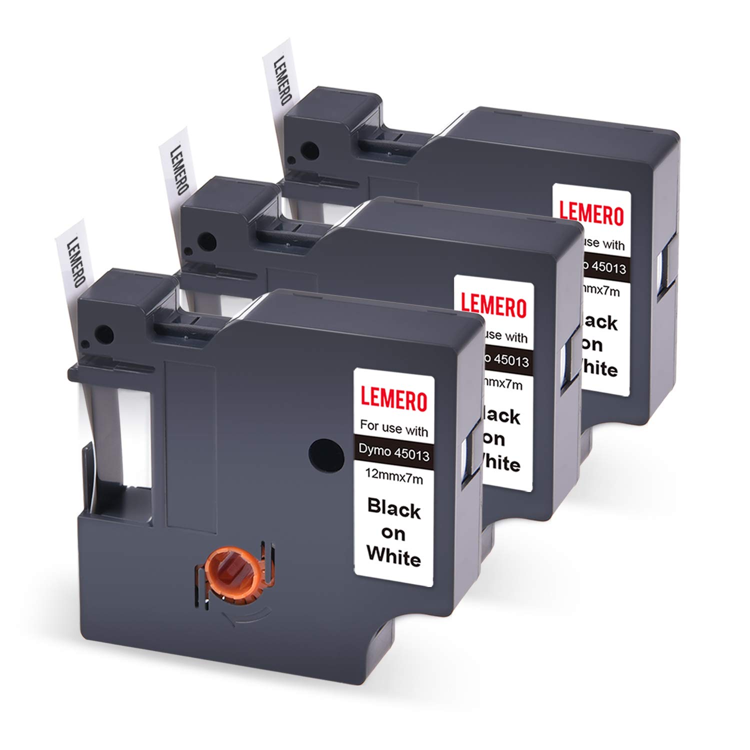 Nastro Ricambio Per Dymo D1 45013 - 12 Mm X 7 M, Nero Su Bianco, Compatibile Con LabelManager 160, 210D, 280, 420P - Foto 3