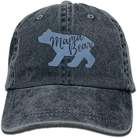 Adult Unisex Cotton Jeans Cap Old-Fashion Adjustable Hat Big Bear 7 Colors Available