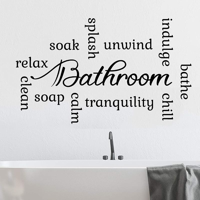 wall4stickers Motivational Bathroom Wall Quote Decal Home Decor Art 700x450mm