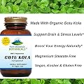 Organic Gotu Kola Capsules - 90 Kosher Vegetarian Caps - Now with 400mg Nature's Organic Gotu Kola Herb Powder - Highest Quality Gotu Kola Supplement