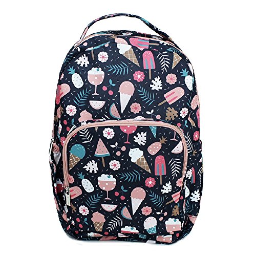 Ice Cream Cone Dream Motif 10 x 18 Inch Polyester Zippered Backpack - Thumbnail 5