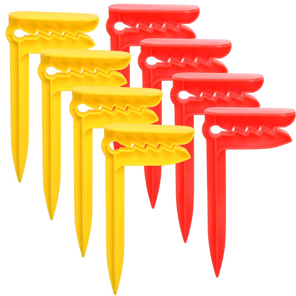 TIMESETL 8er beach towel clips towel clamps for fixing, 15,5 * 7,5 * 2,9cm beach towel clips made of PP plastic, picnic ceiling fixing pegs ideal for beach, travel, camping or picnic