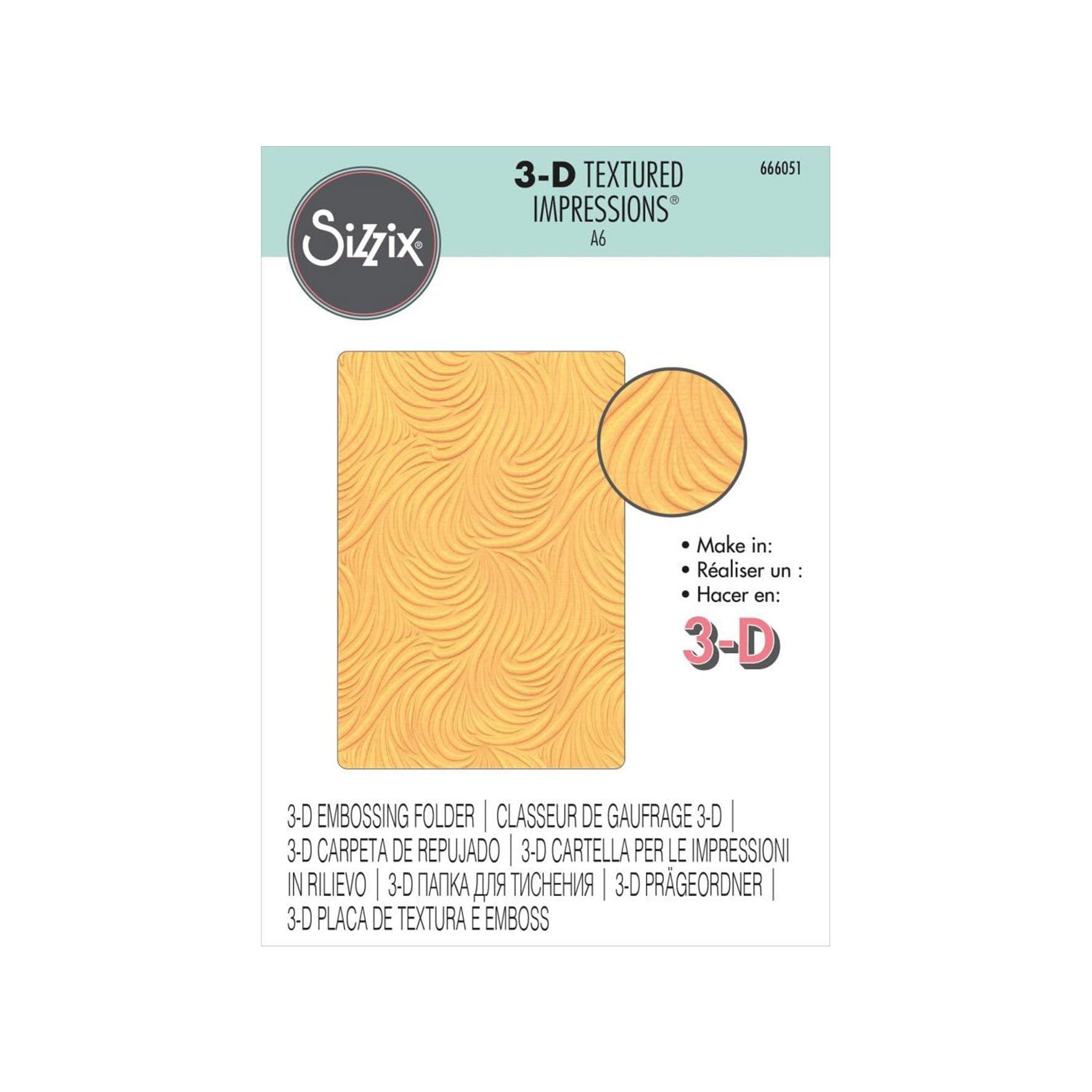 Sizzix Flowing Waves Embossing Folder | Versatile & Perfect for Everything from Wedding Stationery to Card Making | Inspired by Rippling Waves | Add A Touch of Elegance to Your Paper Crafts