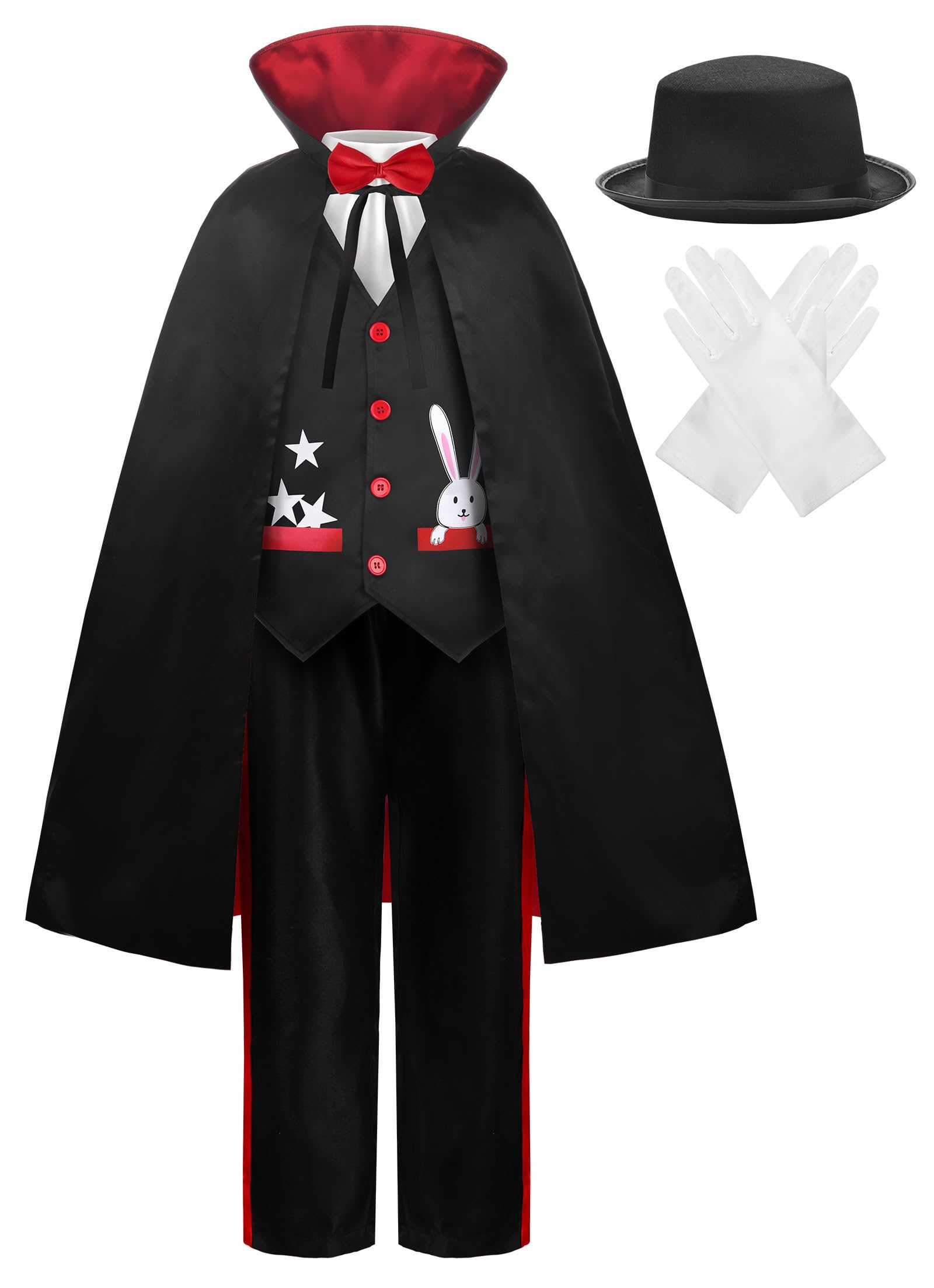 Photo 1 of ReliBeauty Magician Costume Kids with Hat and Gloves,150