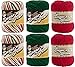 Variety Assortment Lily Sugar'n Cream Yarn 100% Cotton Solids and Ombres Holiday Bundle (6-Pack) Medium #4 Worsted