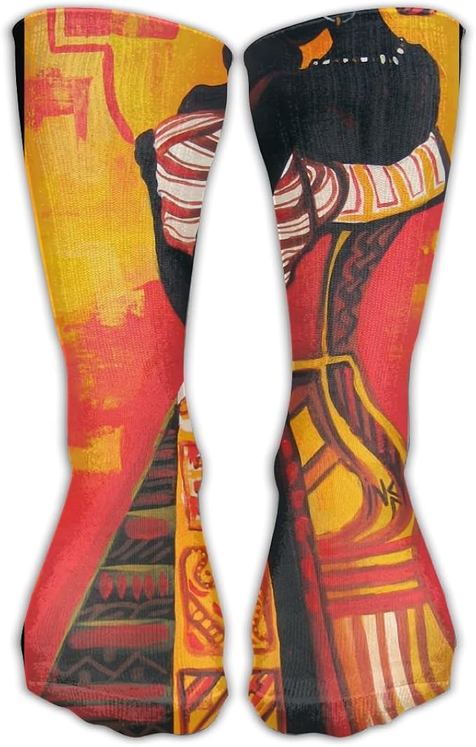 African American Woman Personalized Socks Sport Athletic Stockings 30cm
