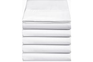 4U'LIFE Flat Sheets(5-Pack)-Ultra Soft & Comfortable Microfiber (White, 5-Pack Twin)