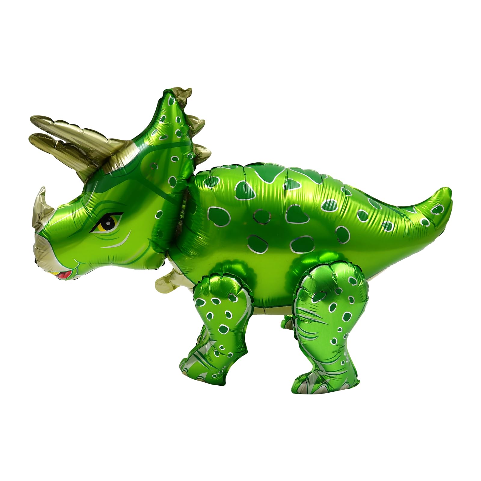 TOYANDONA Triceratops Balloon 3D Foil Balloon Animals Children's Birthday Decoration for Children Gift Birthday Dinosaur Jungle Style Party (Green)