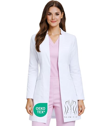 Amazon.com: Maison Blanc Med Apparel Women's Slim Fit Lab Coat