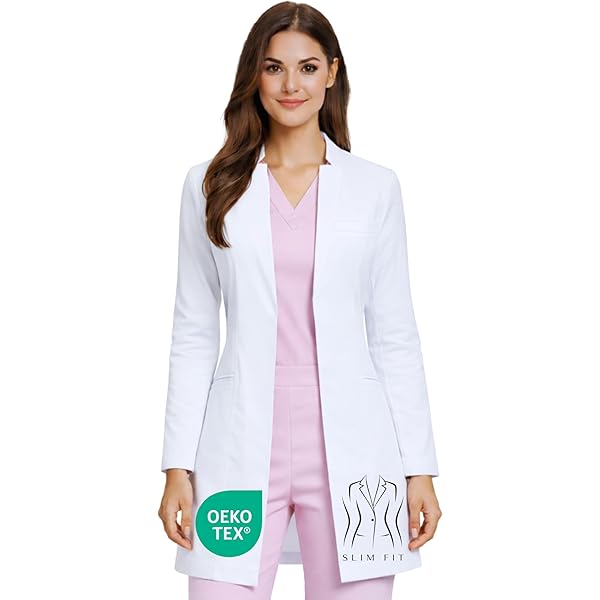 Amazon.com: Maison Blanc Med Apparel Women's Slim Fit Lab Coat