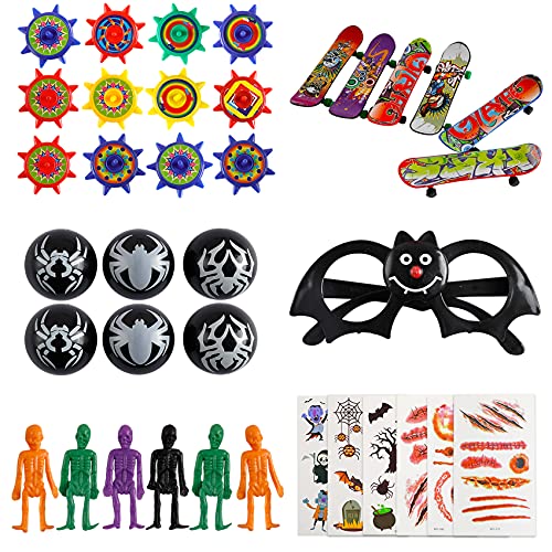 Erweicet 136 PCS Halloween Party Favors Perfect Assortment of Halloween Toys for Kids, Great Goodie Bag Fillers, School Classroom Rewards, Halloween Prizes to The Trick-or-Treaters(16 Types of Toys)