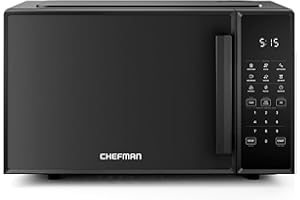 Chefman Countertop Microwave Oven 0.9 Cu. Ft., 900 Watts with 10 Power Levels, 6 Cooking Presets wit...