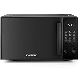 Chefman Countertop Microwave Oven 0.9 Cu. Ft., 900 Watts with 10 Power Levels, 6 Cooking Presets with One-Touch Express Cook, Eco Mode, Child Safety Lock, & Mute Button - Black