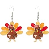 Thanksgiving Turkey Earrings for Women - Cute Turkey Style Earrings Fall Earring Studs Great Thanksgiving Jewelry Accessory Holiday Gifts for Women Girls