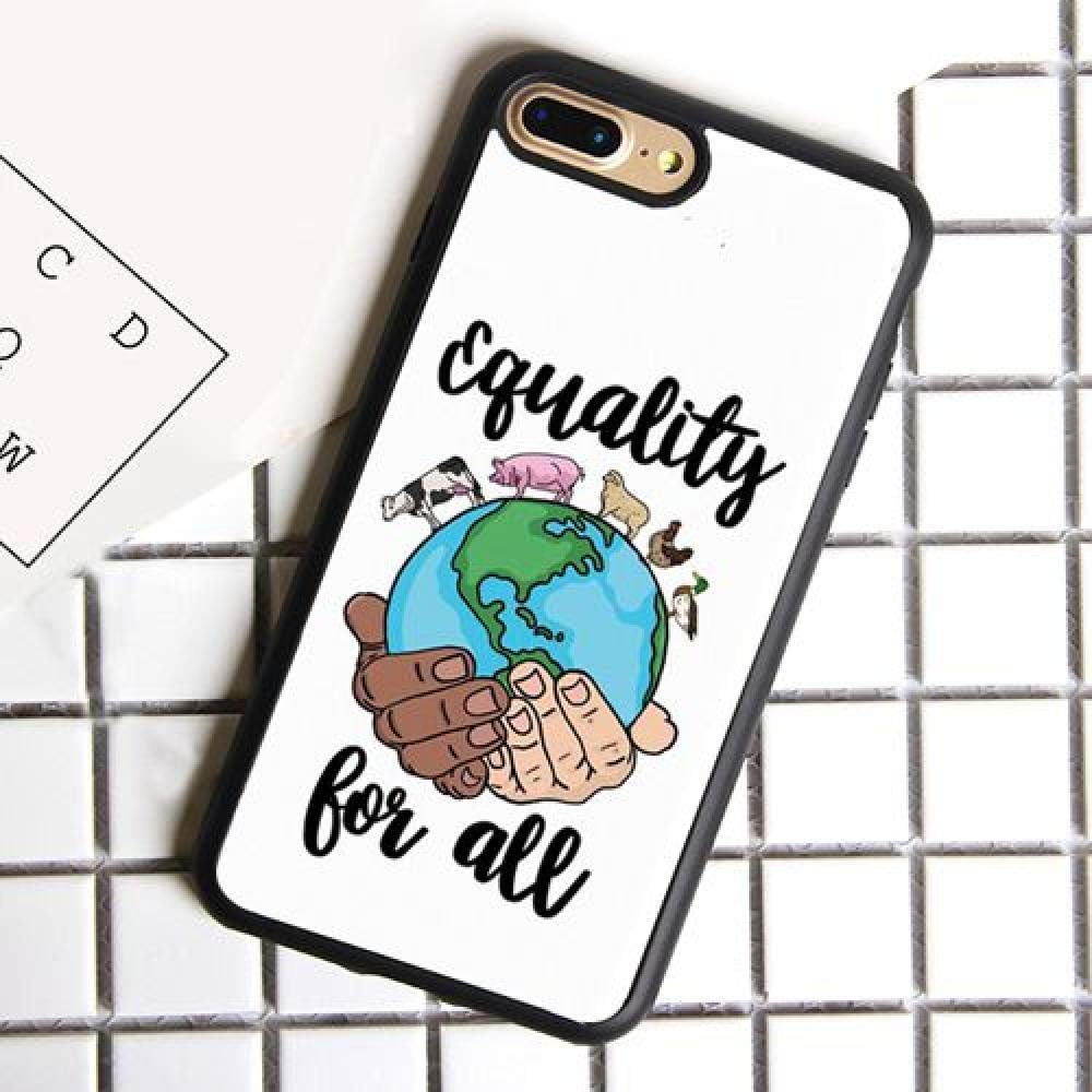 SHOUJIQQ Phone Case,For Iphone Xs/Xr/7/8 7/8Plus/Xs Max/X Case White Earth Vegan Vegetarians Animal Quotes Cover Back Cover Tpu Phone Case,For Iphonexr