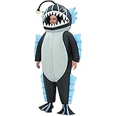 WQWOVRVO Inflatable Costume,Anglerfish Inflatable Costume for Adult,Funny Halloween Blow up Costumes for Men& Women