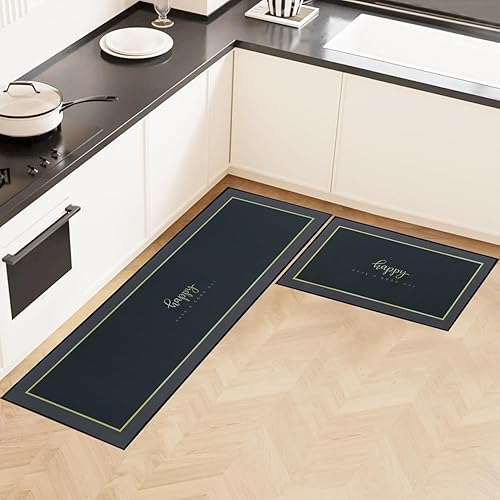 LHHMZ Kitchen Rug 2 Pieces Non Slip Kitchen Carpet Washable Kitchen Mat Sets For Kitchen Dining Room