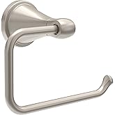 Delta Faucet Becker (1-Pack) Toilet Paper Holder, SpotShield Brushed Nickel, Wall Mounted Euro Hook Design BCK50-DN