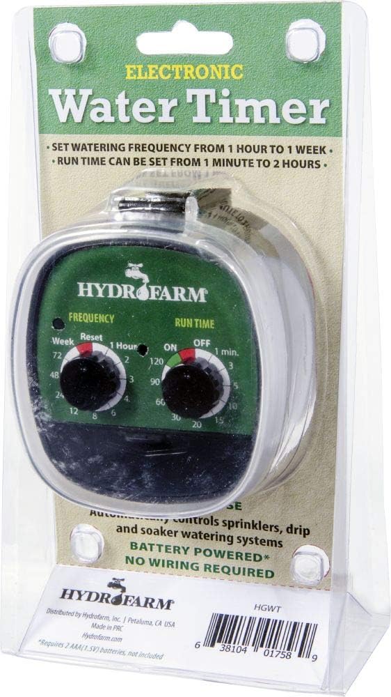 Hydrofarm HGWT Electronic Water Timer, Black and Green : Garden & Outdoor