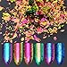 BORN PRETTY Nail Art Chameleon Flakies Iridescent Sequins Irregular Rainbow Glitter Manicure Paillette Dust 6 Colors