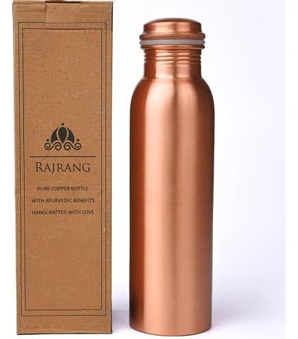 USHA SHRIRAM Pure Copper Water Bottle 1 Litre | Eco-Friendly, Biodegradable & Non-Toxic | Water