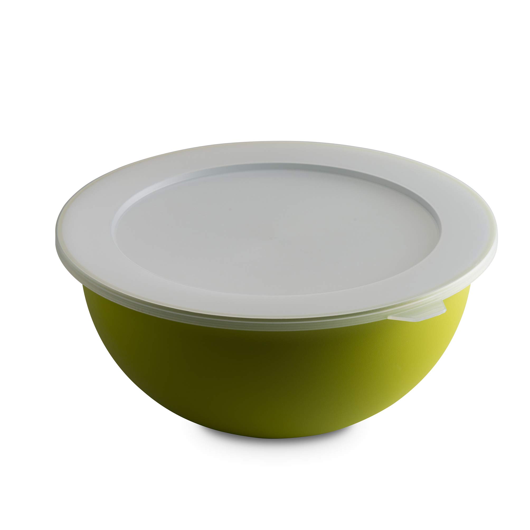 Omada Design Bowl + lid, Capacity 123,18 fl oz, Diameter 10,23 inch, White Inside and Colored Outside, in Polypropylene,microwavea nd Dishwasher Safe, Line Sanaliving
