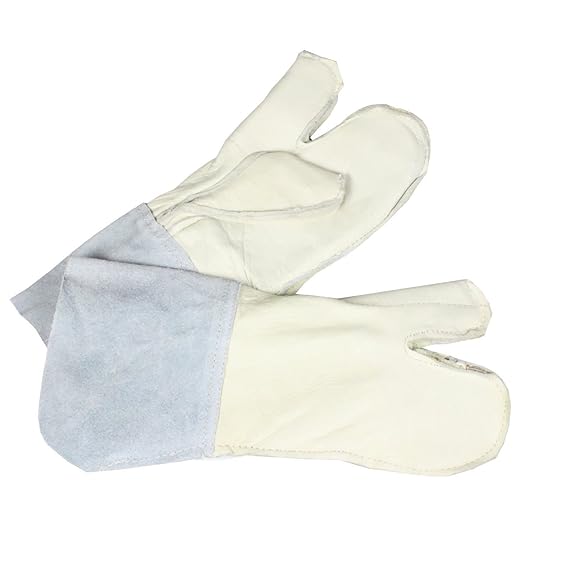 Handschuhe / Schutzhandschuhe für Stacheldraht - Leder - für Montage Stacheldraht Natodraht S-Draht