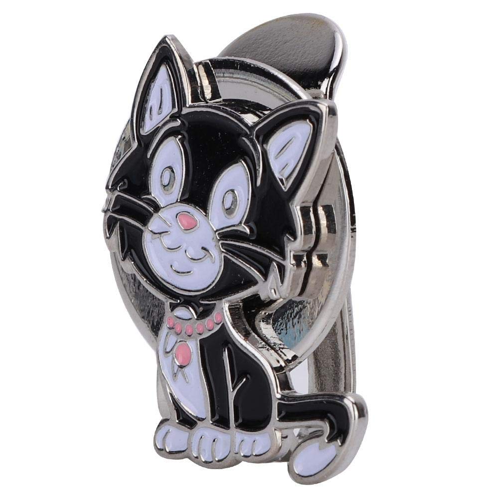 Hat Clip, Metal Magnetic Ball Marker Holder Visor Clip Ball Marker Accessory Multiple Patterns(Little Black Cat)