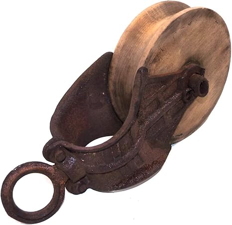 Amazon Com Primitive Farm Antique Cast Iron Barn Pulley With