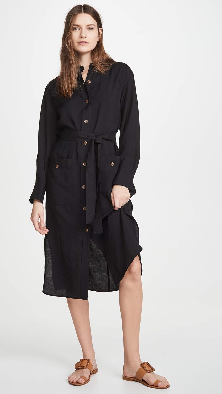 Belted button down dress Clearance