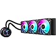 AORUS WATERFORCE X II 360 Liquid CPU Cooler, 360mm Radiator with 3X 120mm Low Noise ARGB Fans, Compatible with Intel LGA1851, LGA1700, and AMD AM5(GP-AORUS WATERFORCE X II 360)