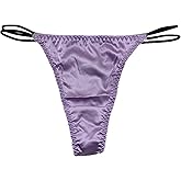 Colorful Star 1 Pack Women's Pure Silk G-string T-back Thongs Panties Sexy Underwear