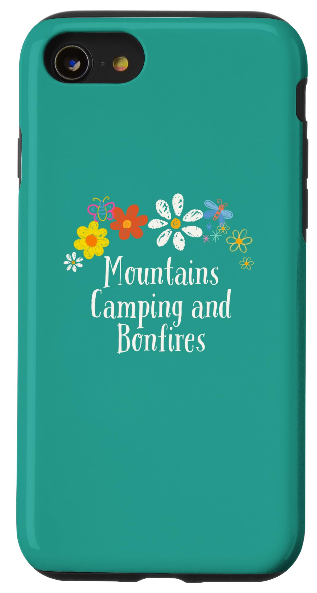 iPhone SE (2020) / 7 / 8 Funny Flowers Graphic Mountains Camping and Bonfires Saying Case