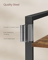 VASAGLE 5-Tier Bookshelf 30 x 80 x 153 cm Industrial Rustic Brown Black view 5