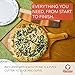 Cordierite Pizza Stone Cooking Kit with Pizza Cutter - 13