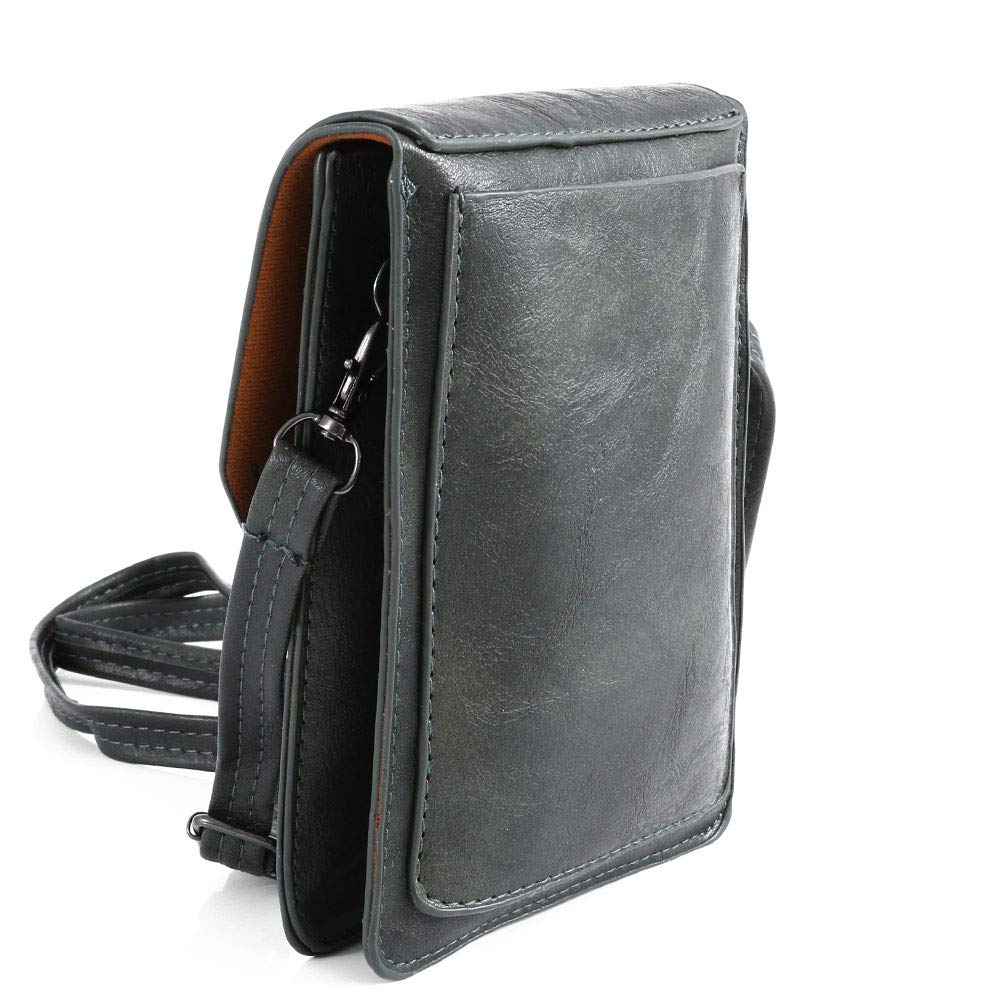 TENXITER Women Hollow Texture Small Crossbody Bags Cell Phone Purse Wallet for Girl (Green)