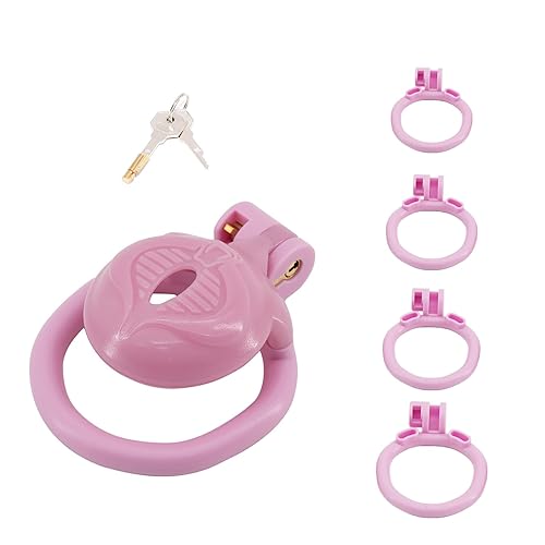 Crysore Fake Women Vagina Cock Cage with 4 Active Sizes Rings and Key Pink  Sissy Chastity Cage Sex Toy New Small Lightweight Chastity Devices Adult  Fetish SM Bondage Set (Pink) in Saudi