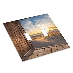Sun Beach Grass Ocean Landscape 2 Gang Light Switch