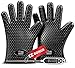 ProChefSet Non Slip BBQ Grilling Gloves and Digital Thermometer - Black