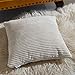 Smiry Soft Sofa Velvet Striped Pillow Case Cover Sofa Decor Pillow Cover Creem Cheese 18