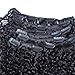 Brazilian Kinky Curly Clip In Hair Extensions 3B 3C Human Clip in Kinky Curly Hair Extensions for African American 120g 7pcs/set (16inch)