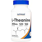 Nutricost L-Theanine 200mg, 120 Capsules, Double Strength - Non-GMO, Gluten Free