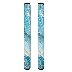 ASQVTIFE 2 Pieces Blue Marble Refrigerator Door