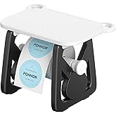 PONNOR Label Holder for Rolls and Fanfold Labels, Thermal Sticker Holder for Desktop Printer, Fragile Stickers for Shipping, Label Stand Accessory Supplies for Home, DIY, Office, Small Business(Black)