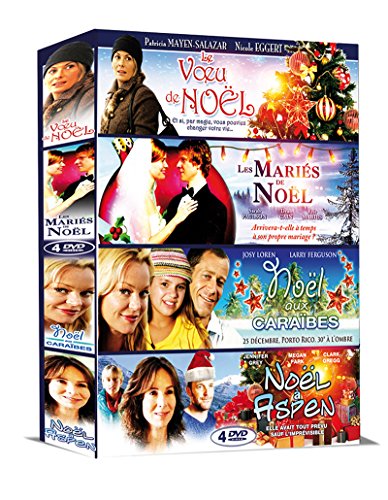 Christmas - Coffret 4 films : Le voeu de Noël + Les mariés de Noël + Noël aux Caraïbes + Noël à Aspen - Pack