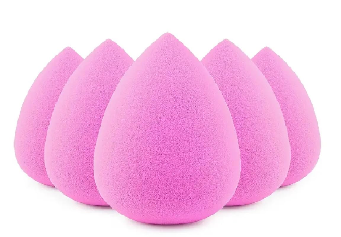 GENDA beauty Blenders Make up Sponges for Foundation, for Cream and Powder Blending Set of 6 Pcs Pink Makeup Sponge Super Soft Latex Free
