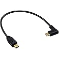 Duttek Mini USB to USB C Cable, Right Angled USB C to Mini USB Male to Male Converter Cable Cord for Digital Camera and More 10inch/26cm