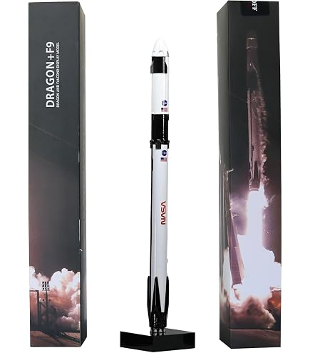 Amazon.com: wltk Space X Falcon 9 + Dragon 1/233 Diecast Rocket