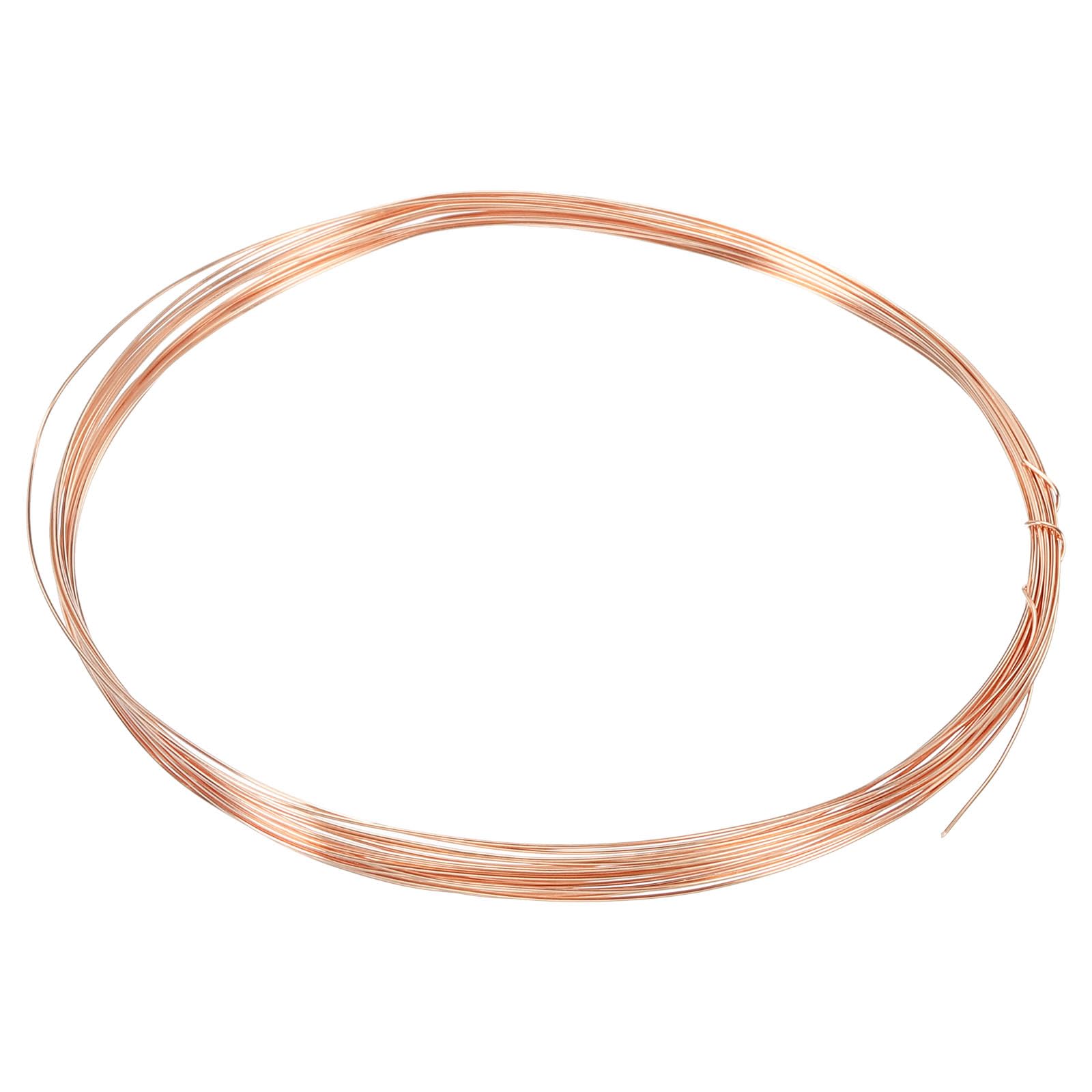 PATIKIL 16.4 Feet Solid Bare Copper Wire, 26 Gauge 99.9% Pure Copper Wire 0.45mm Soft Beading Wire Metal Plant Stem Ties for Jewelry Craft (5m)