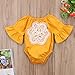 Floral Newborn Kid Baby Girl Infant Romper Jumpsuit Bodysuit Clothes Outfit 0-24 M (0-6 Months, Yellow)